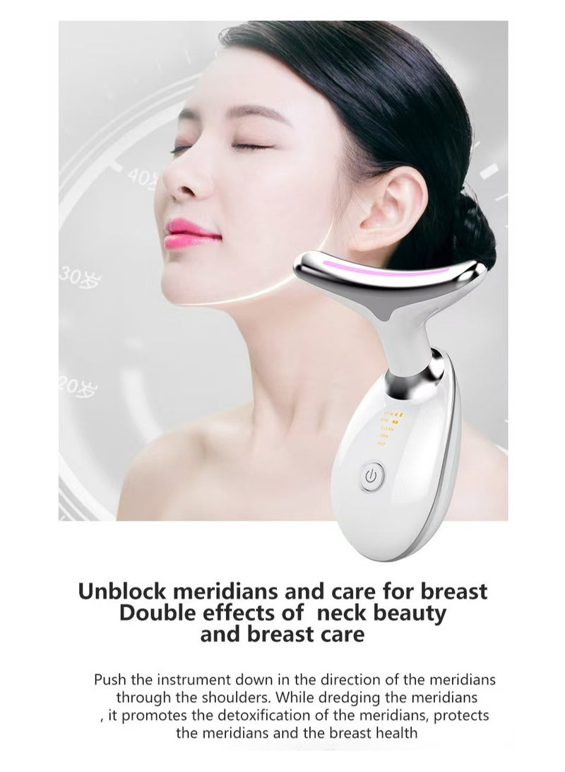 Double Chin Therapy Facial Lifting Vibration Neck Massager Multicolour