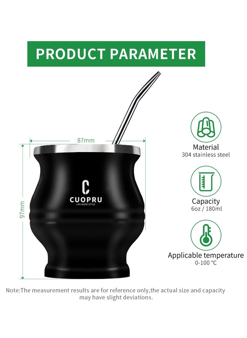 Yerba Mate Cup Set with Mate Cup, Bombilla Straw, Tea Filter