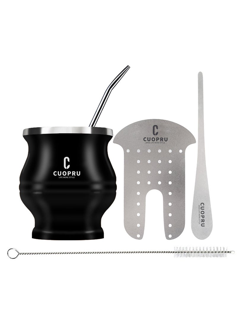 Yerba Mate Cup Set with Mate Cup, Bombilla Straw, Tea Filter