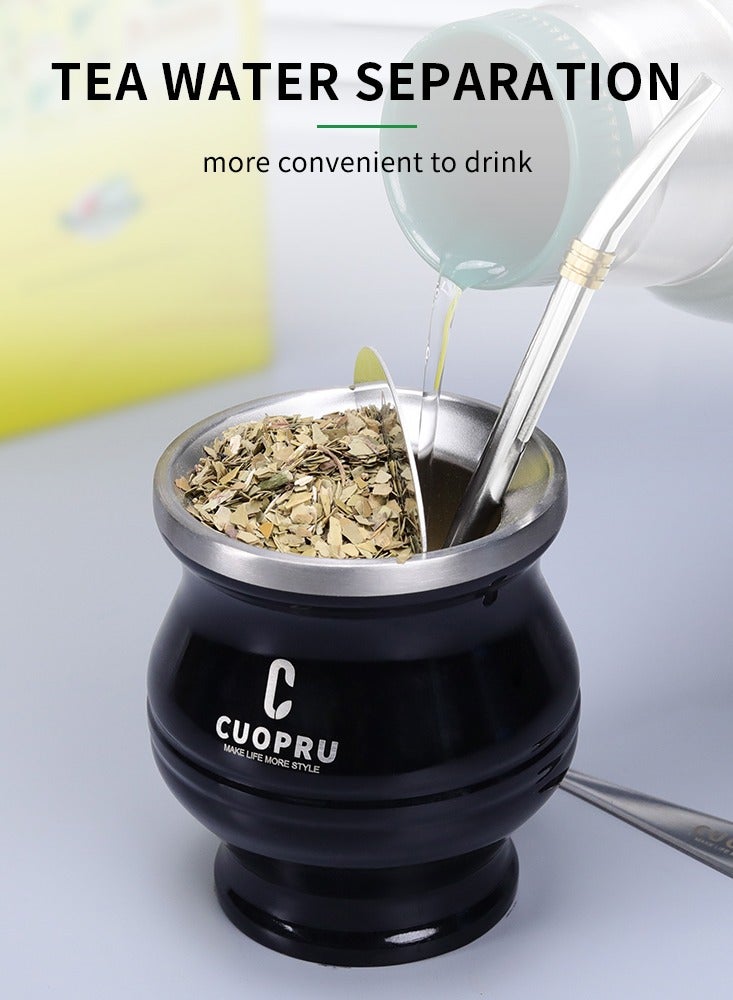 Yerba Mate Cup Set with Mate Cup, Bombilla Straw, Tea Filter