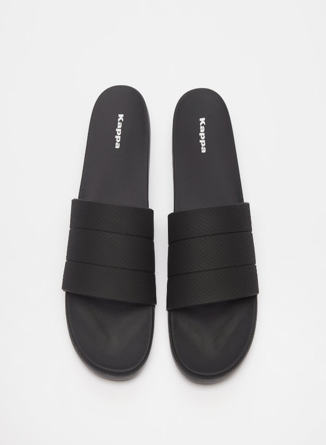 Men's Textured Slides Black