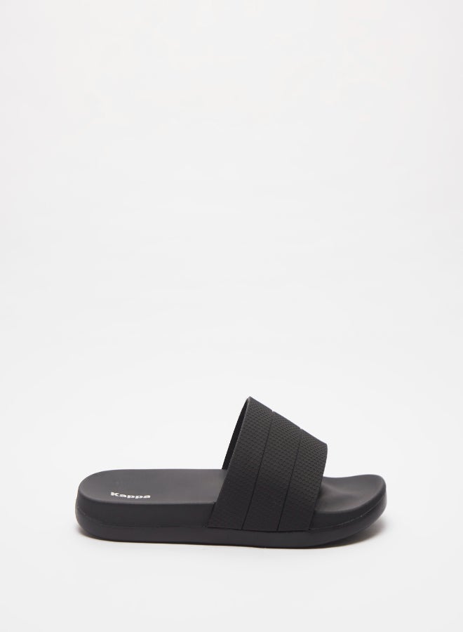 Men's Textured Slides Black