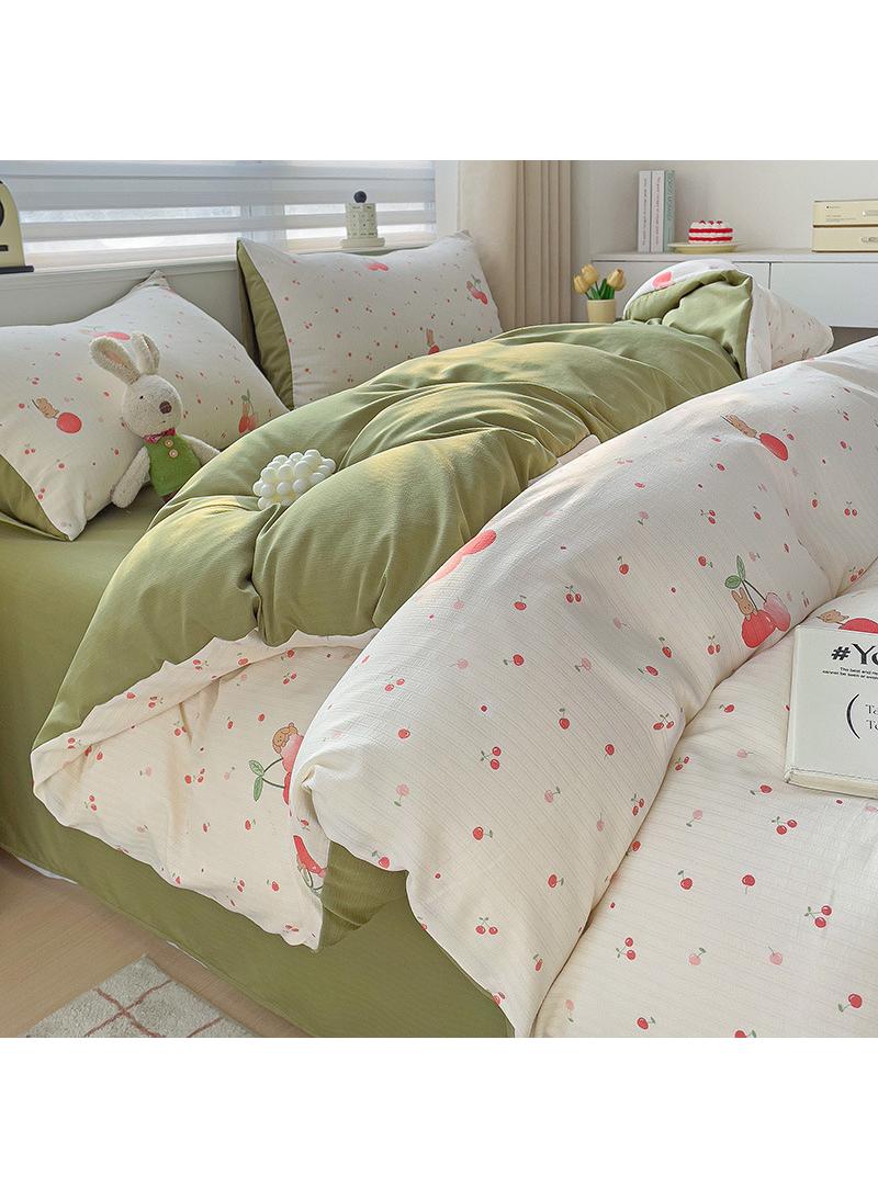 Pure Cotton Washable Bed Sheet And Duvet Cover Set