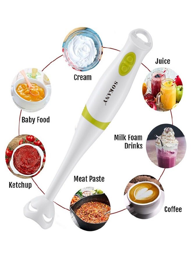 Electric Hand Blender Immersion Stick 300W Two Gears Food Processor Baby Food Soup Sace Juice Milkshake Kitchen Appliance