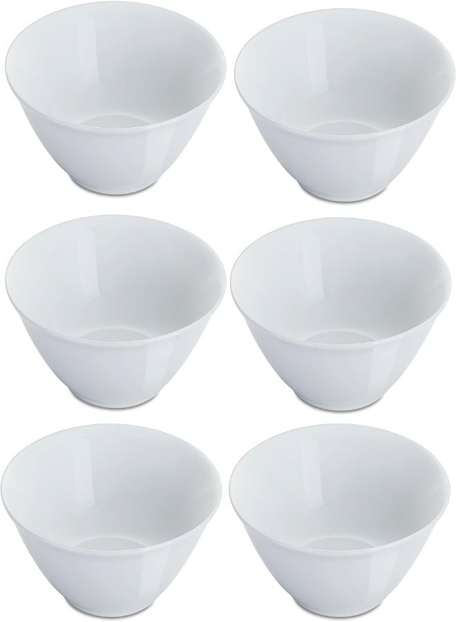 Lifver 24Oz Porcelain Soup Bowls/Noodle Bowl Set, Stackable And Grey White, Set Of 6