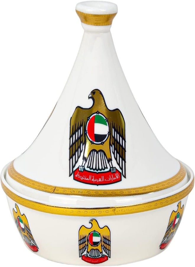 Akdc Special Design Ceramic Tajine Uae National Day Celebrations Tagine Pot Non Stick For Home Kitchen Restaurant United Arab Emirates Flag Days Logo Design Cooking Pots Casserole (6
