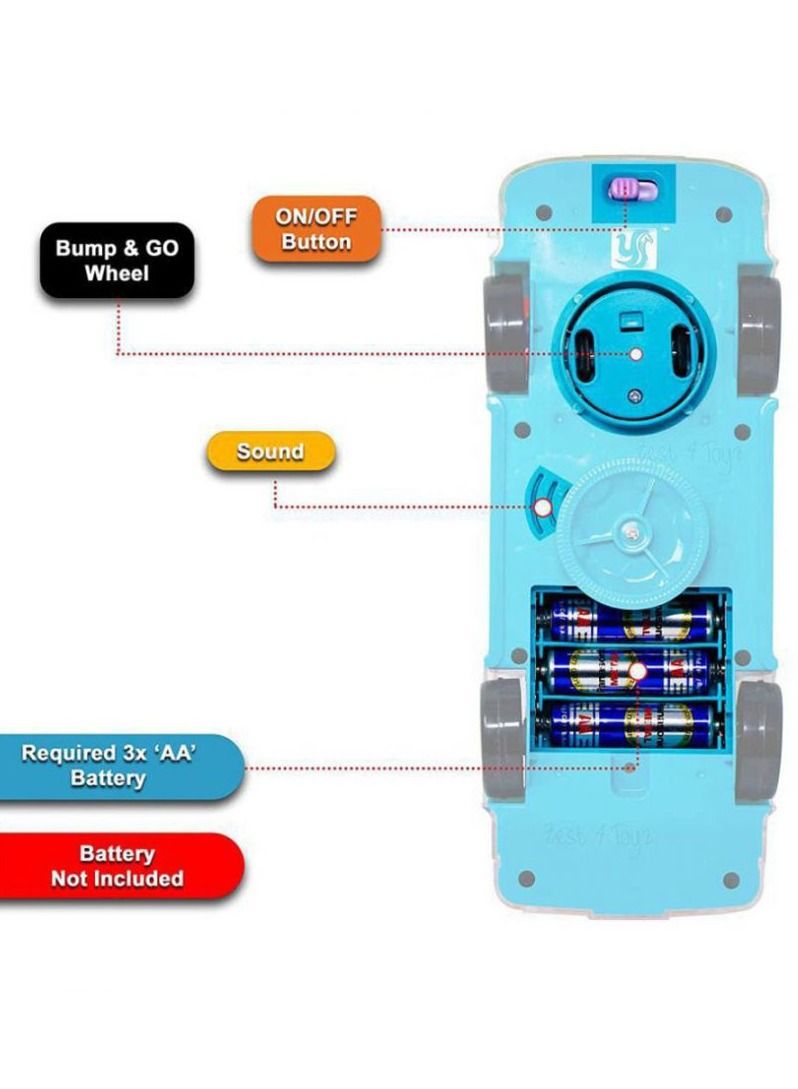 Gear Light Bus Toy Electric Function and Mechanical Simulation, Transparent Body, 3D Lights, Different Types of Music for Kids
