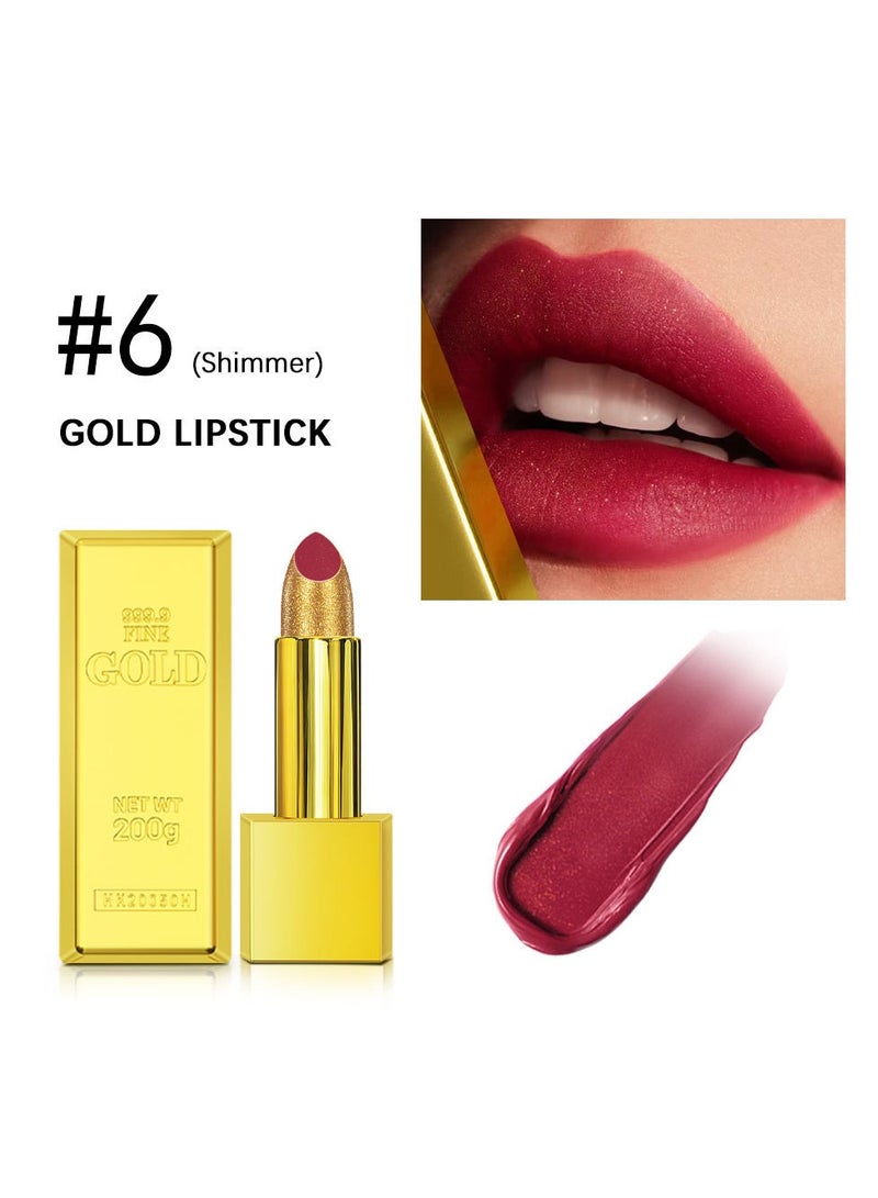 Long-lasting, Moisturizing, Shiny Golden Lipstick 3.5g