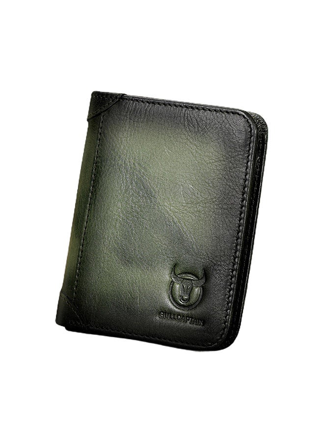 Men Large Capacity Genuine Leather Bifold Wallet RFID Blocking Vintage Credit Card Holder