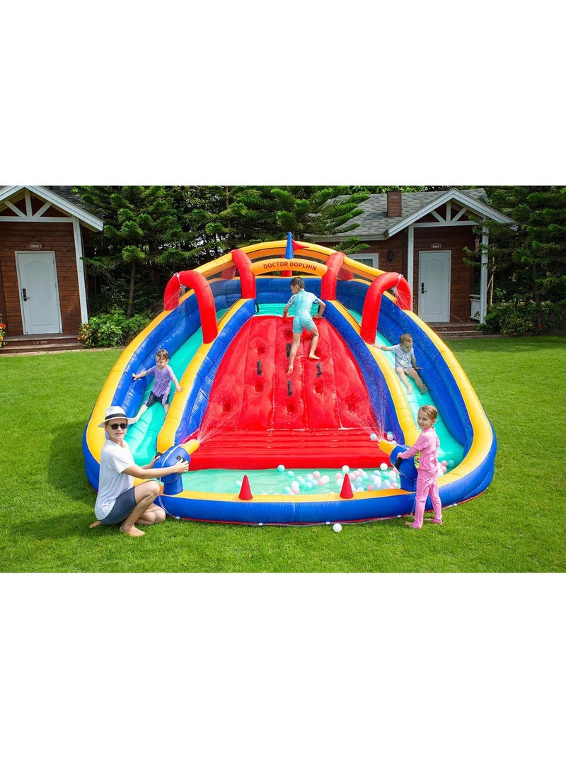 Inflatable Twin Water Slide with bouncer for Kids Outdoor Play