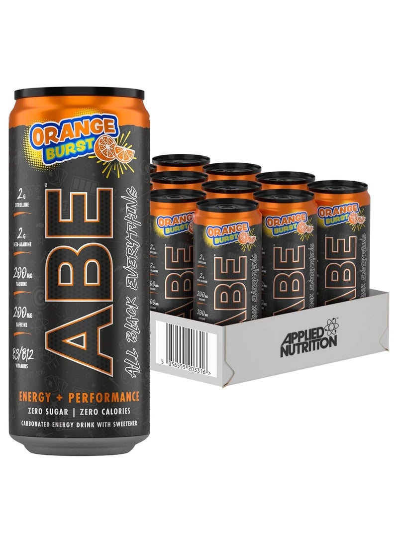 Applied Nutrition ABE Energy + Performance Orange Burst Flavor 330ml Pack of 12