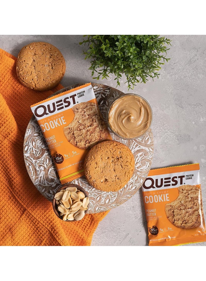 Quest Protein Cookie Peanut Butter Flavor 58g Pack of 12