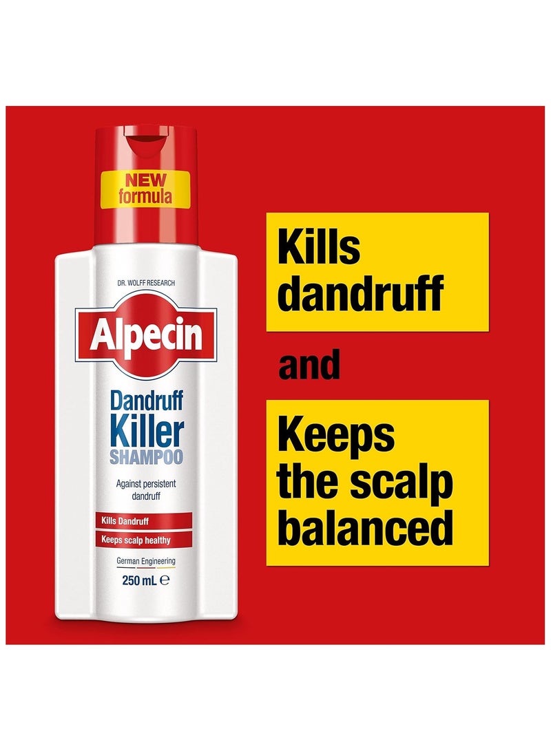 Alpecin anti-Dandruff Shampoo 250ml (Pack of 2)  Effectively Removes and Prevents Dandruff - Made in Germany