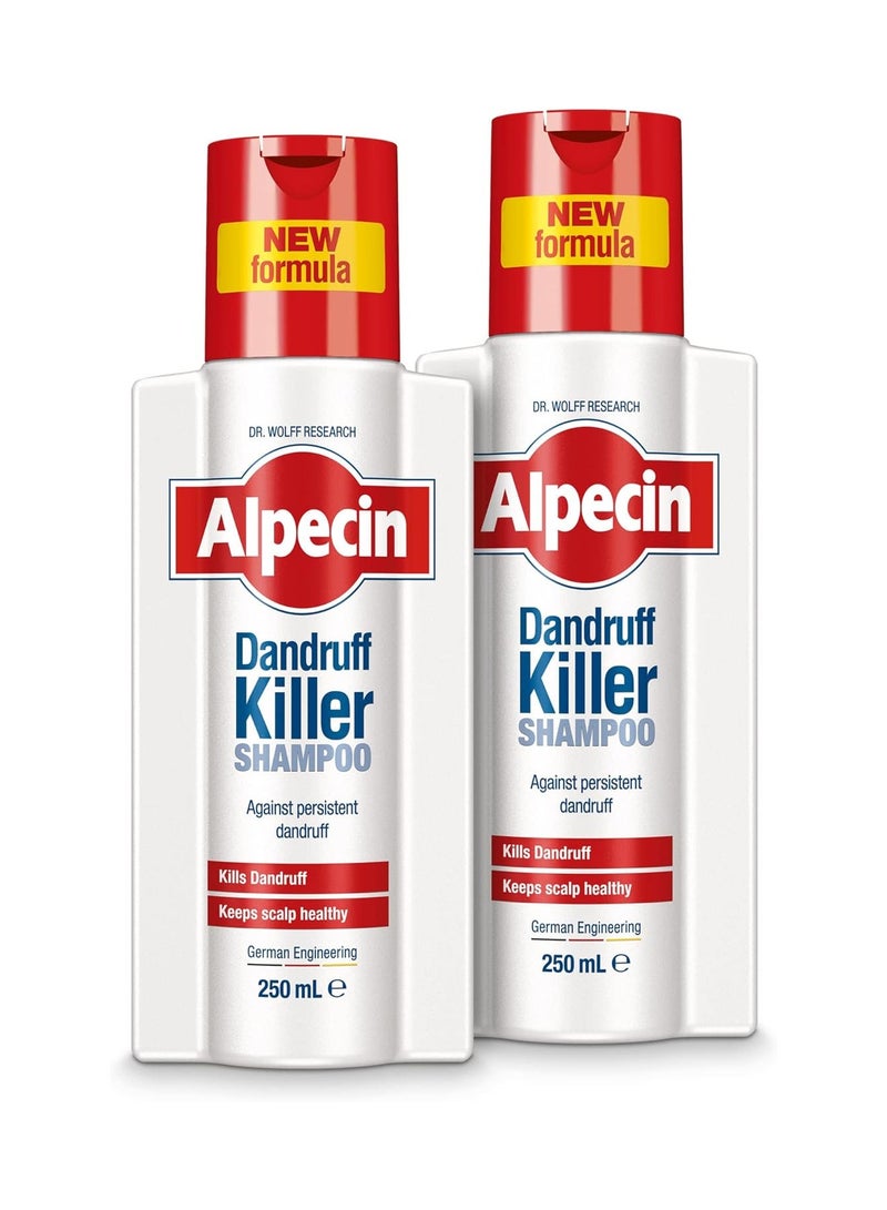 Alpecin anti-Dandruff Shampoo 250ml (Pack of 2)  Effectively Removes and Prevents Dandruff - Made in Germany