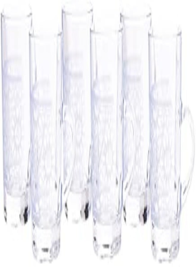 Akdc 6Pcs Glass Tea Tumbler L(6Cm) Xw(6Cm) Xh(9Cm) Clear