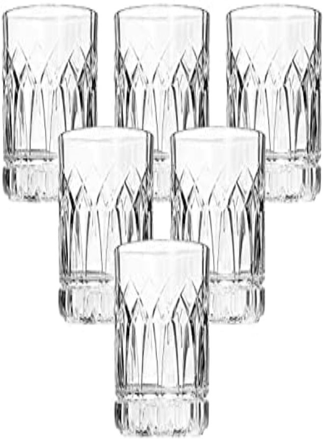 Ocean Traze Future (Ftr) Double Rock Glass, Set Of 6, 350 Ml, P03661, Double Rock Glass, Lowball Glass, Water Glass, Whiskey Glass, Whisky Glass, Old Fashioned Glass, Scotch Glass, Cocktail Glass