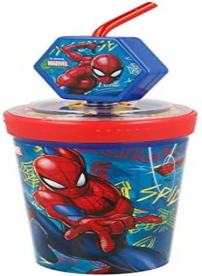 Stor Spiderman Graffiti Gear Tumbler, Blue, 475 Ml, 37942