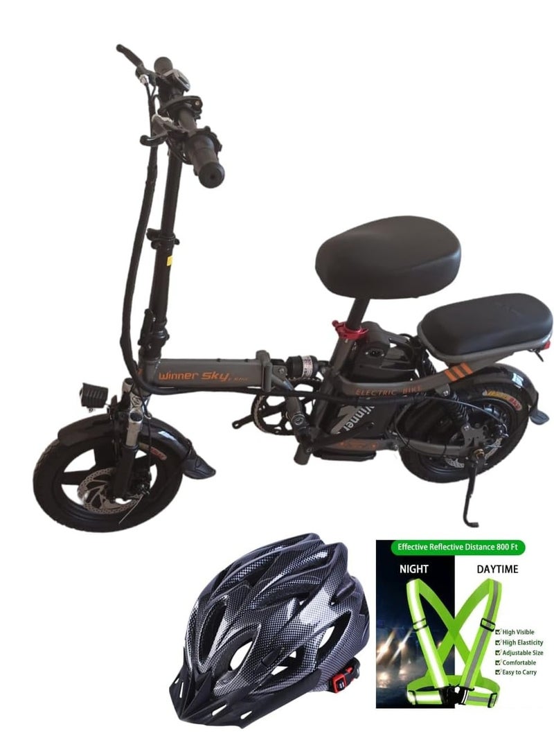 Sky Electric Scooter (K11) 500W 48V 13Ah, 30Km Long Range With Two Seats This Amazing Next Generation E Scooter Comes With Free Helmet,Mobile Holder And Safety Belt (Unisex Adults,Youth)