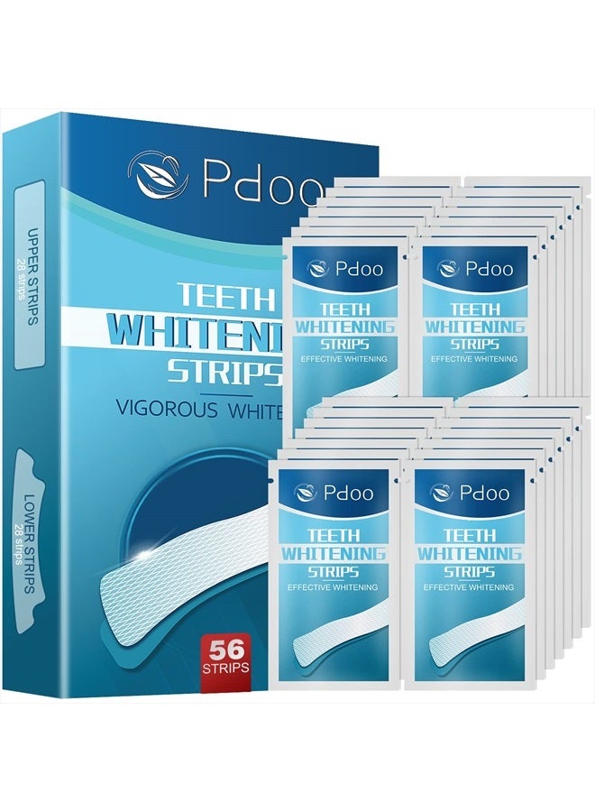 56 Teeth Whitening Strips Kit - White Strips for Sensitive Teeth Whitening Kit (28-Day) - Professional Teeth Whitener Strips Kit -Non-Slip Design - Fast-Result Teeth Whitening Products