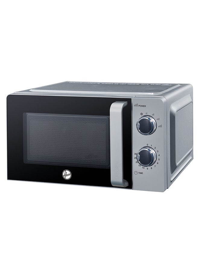 Manual Control Microwave Oven, Simple Control Dial, Full Glass Door With Handle 20 L 700 W HMW-M20-S Silver