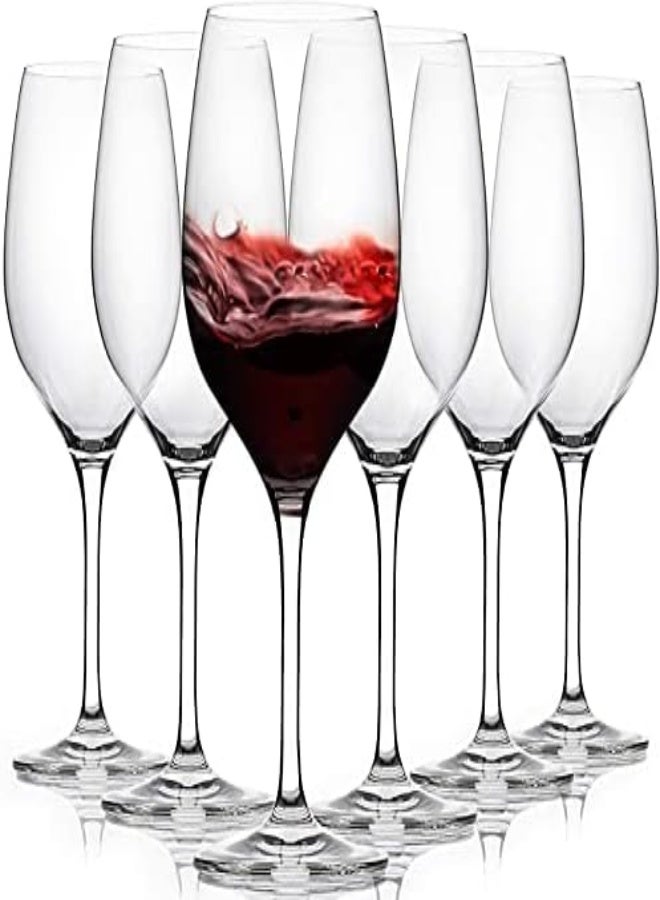 Wine Glass Set Of 6, Crystal Red Wine Glasses 350Ml/11.8 Oz, All-Purpose Wine Glasses Set For Celebrations/Anniversary/Wine Glass Gift Set (Zinfandel (Set Of 6))