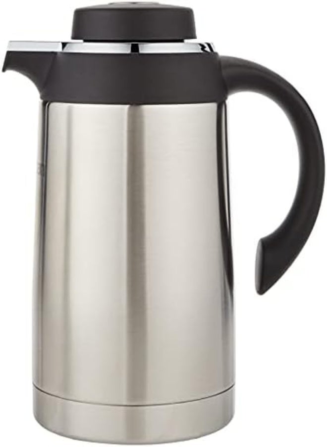 Nessan Stainless Steel Regal Flask, Silver/Black, 1.3 Liter, Rf-125