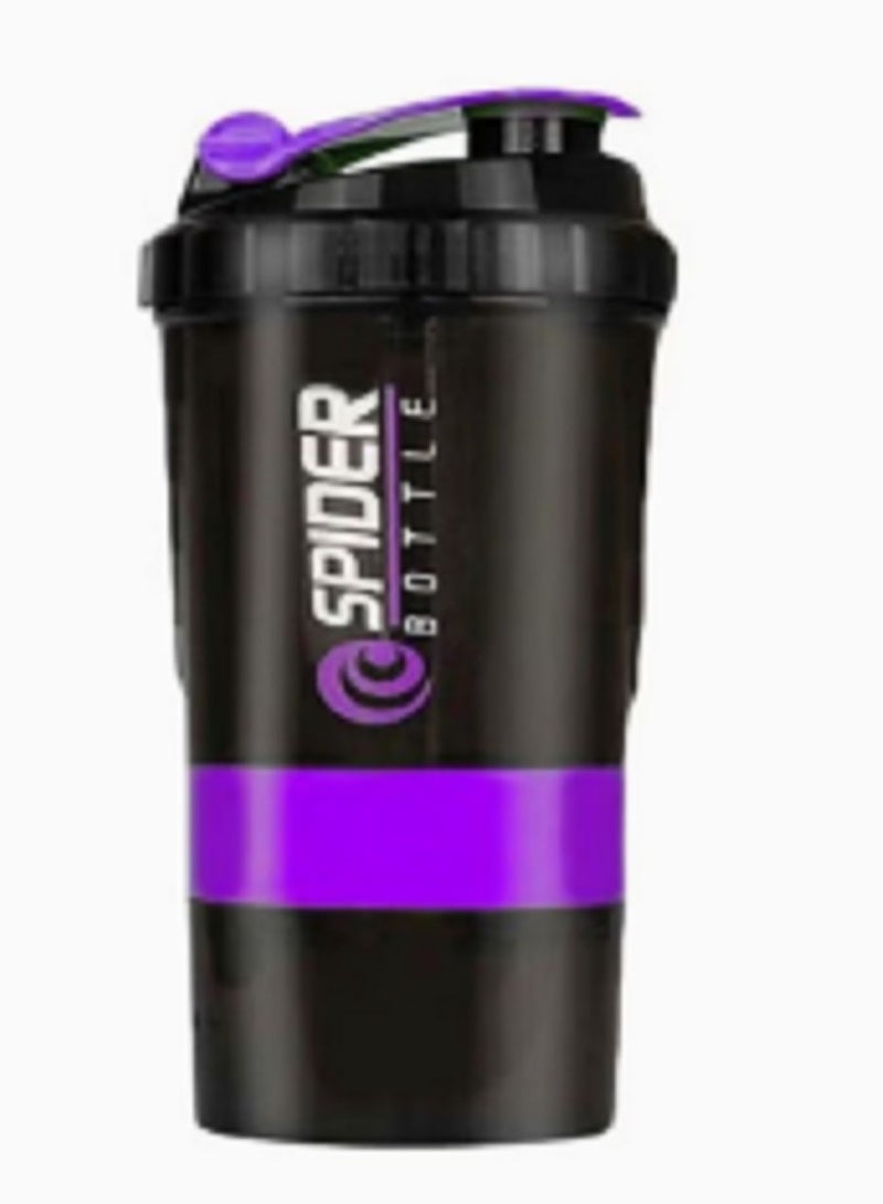 Spider Bottle Protein Shaker Black Blue Red Purple Pack Of 4