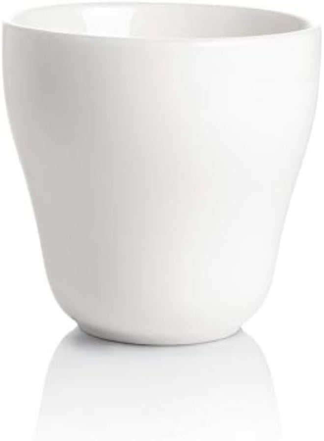 Sweese Porcelain 107.000 Bouillon Cup - 8 Ounce Dessert Bowl For Cottage Cheese, Fruit, Crackers, Salsa, Little Size Dishes - Set Of 1, White