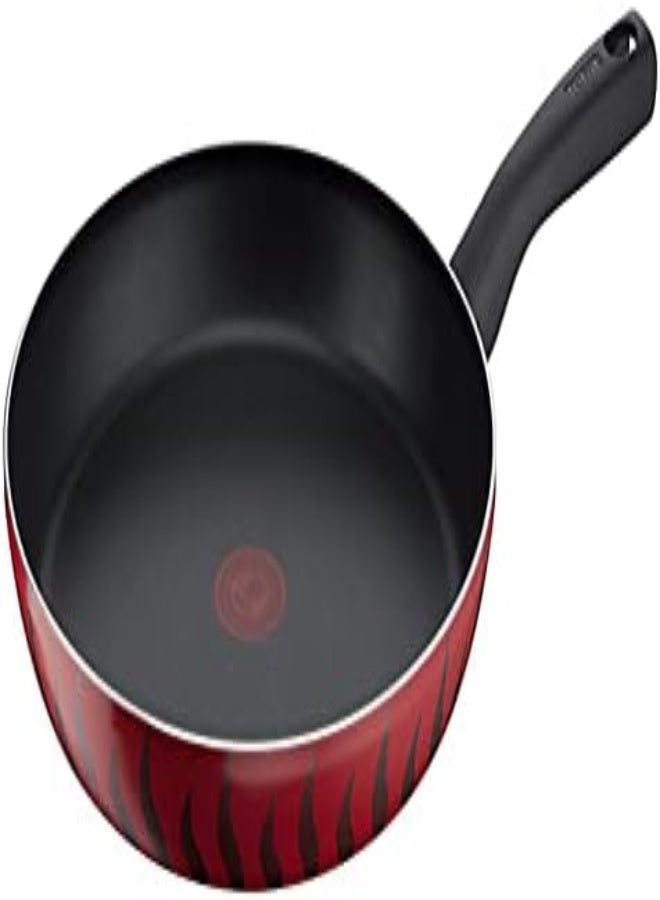 Tefal Frying Pan, G6 Tempo Flame 30 Cm Frypan, Non-Stick With Thermo Spot| Red, Aluminium, 2 Years Warranty, C3040783