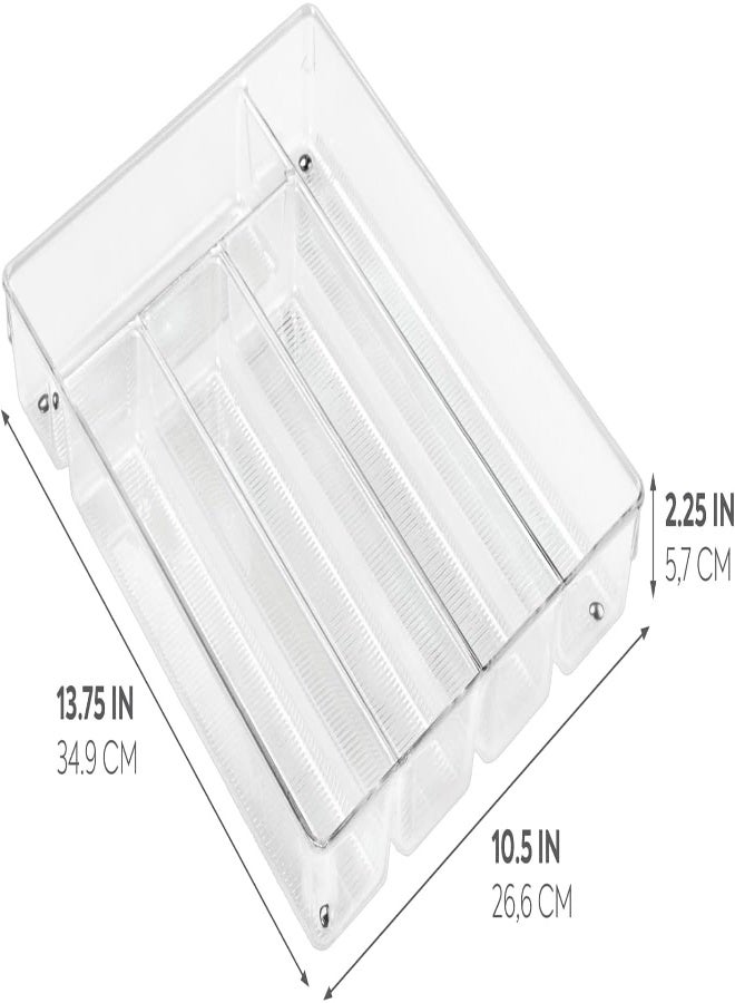 Idesign Plastic Linus Cutlery Tray, Clear - Id53930Es