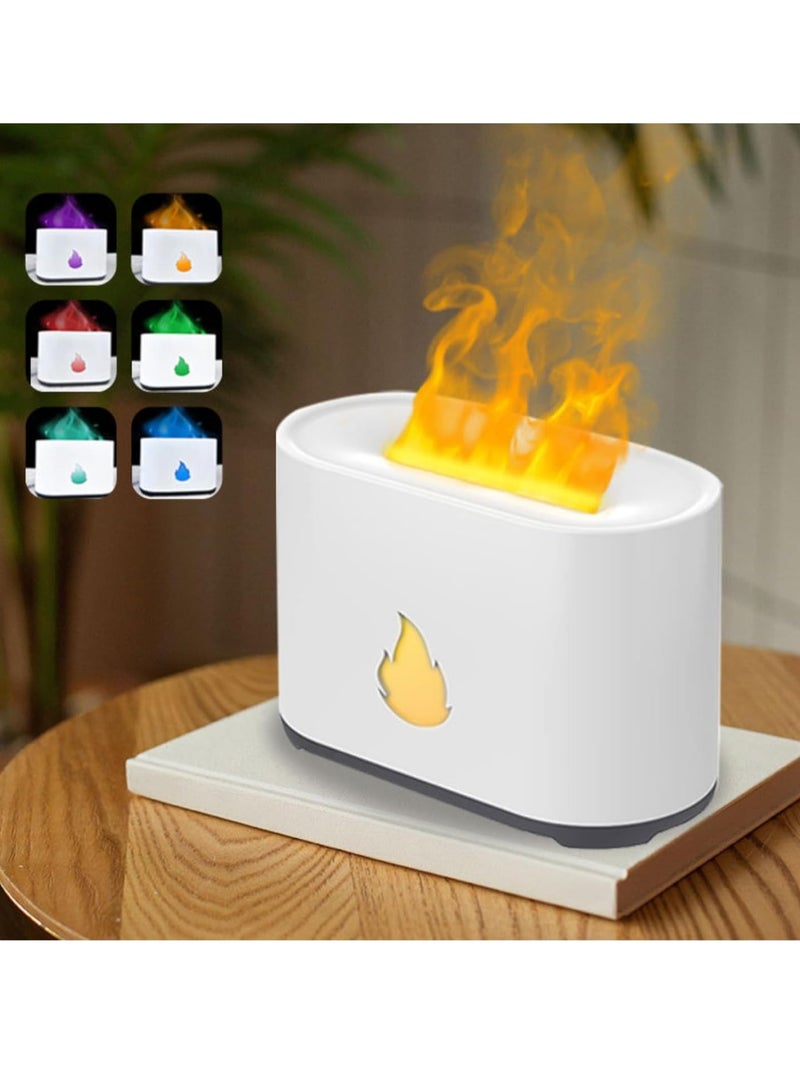 Essential Oil Diffuser, Atmosphere Lighting Silent Desk Humidifier, Durable Long Lasting Aromatherapy Diffuser, Portable Color Changing Room Diffusers For Home Office, (White 4)