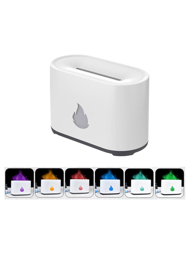 Essential Oil Diffuser, Atmosphere Lighting Silent Desk Humidifier, Durable Long Lasting Aromatherapy Diffuser, Portable Color Changing Room Diffusers For Home Office, (White 4)