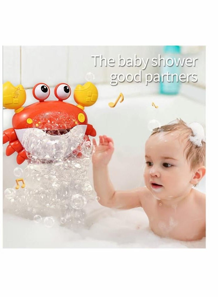 Bubble Bath Toy Crab Bath Toys Automatically Bubbles Baby Bath Toys Baby Bubble Machine for Tub and Plays Children's Songs Bathtub Toys Bubble Maker for Toddlers