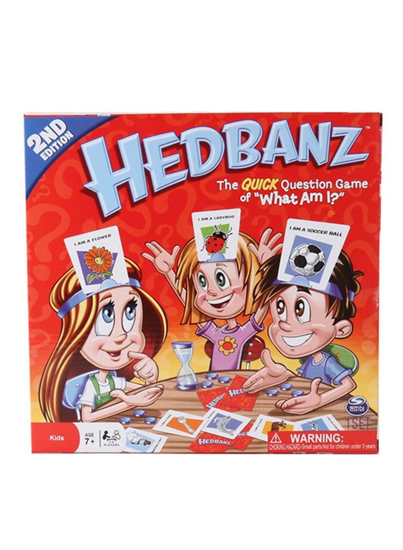 HedBanz Game 2nd Edition-Guess What am I/Card Game Family Guessing Game Kids Party Board Tabletop Hedbanz Toy for Family