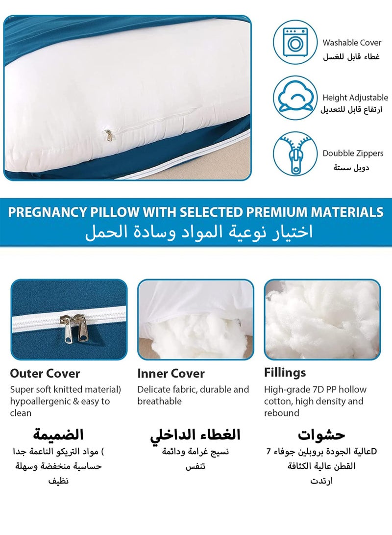 Comfort Pregnancy Pillow Maternity Body Support Nursing U Shape Pillow Velvet Pillowcase Removable 170*90*65cm