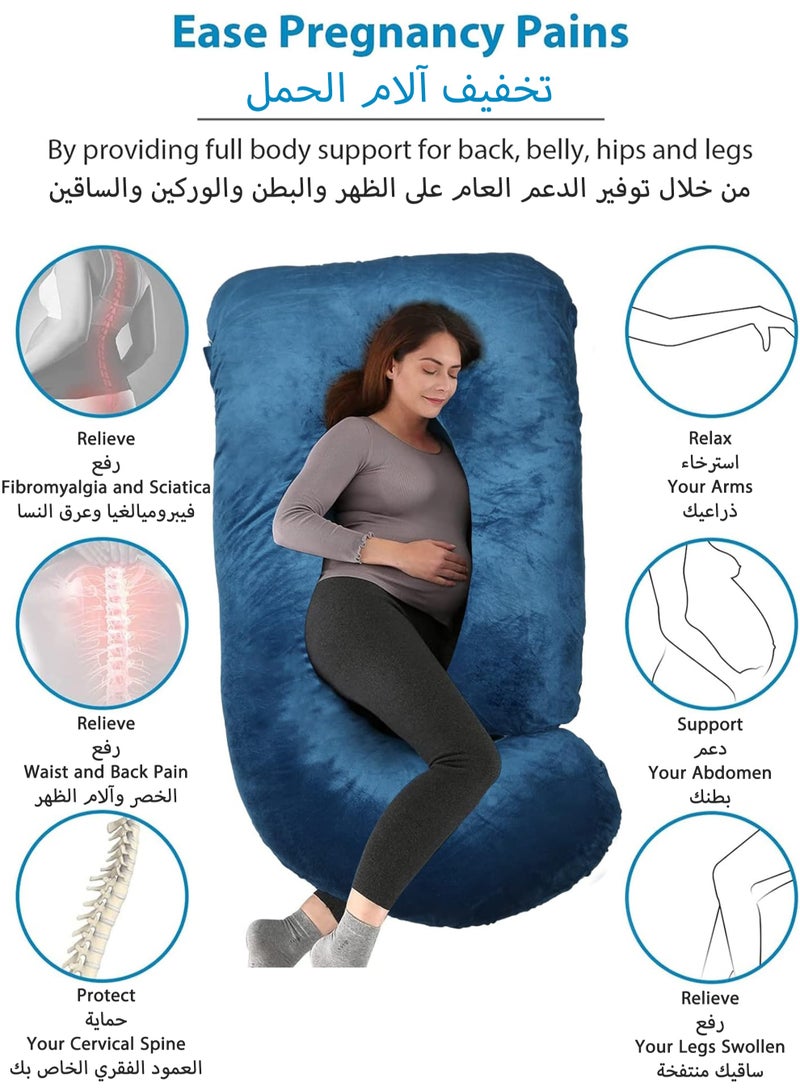 Comfort Pregnancy Pillow Maternity Body Support Nursing U Shape Pillow Velvet Pillowcase Removable 170*90*65cm