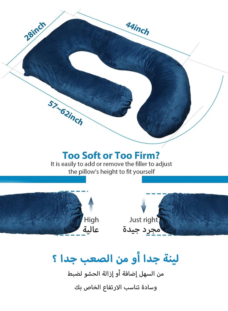 Comfort Pregnancy Pillow Maternity Body Support Nursing U Shape Pillow Velvet Pillowcase Removable 170*90*65cm
