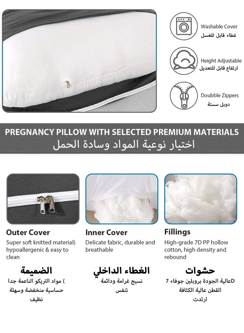 Comfort Pregnancy Pillow Maternity Body Support Nursing U Shape Pillow Velvet Pillowcase Removable 170*90*65cm