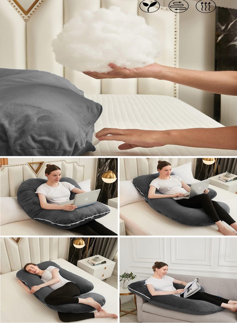 Comfort Pregnancy Pillow Maternity Body Support Nursing U Shape Pillow Velvet Pillowcase Removable 170*90*65cm