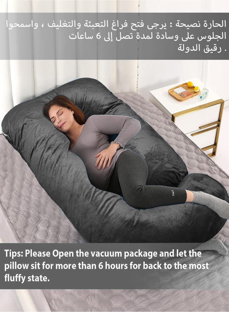 Comfort Pregnancy Pillow Maternity Body Support Nursing U Shape Pillow Velvet Pillowcase Removable 170*90*65cm