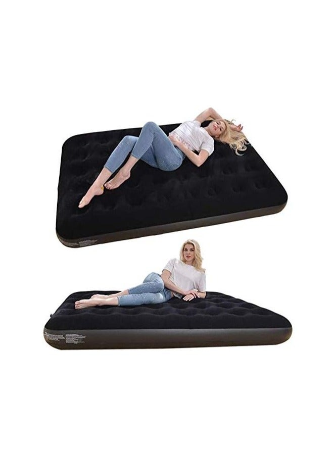 Air Mattress with Hand Pump - Portable Inflatable Mattress Pillow for Camping - Single Double Size Inflatable Air Bed