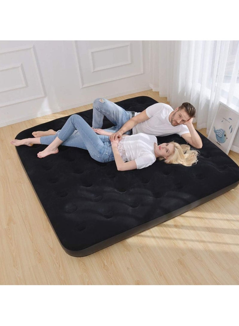 Air Mattress with Hand Pump - Portable Inflatable Mattress Pillow for Camping - Single Double Size Inflatable Air Bed