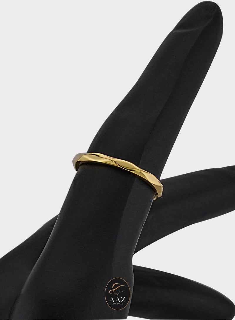 Facet 18K Gold Ring