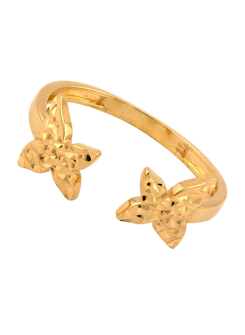 Twin Flower 18K Ring