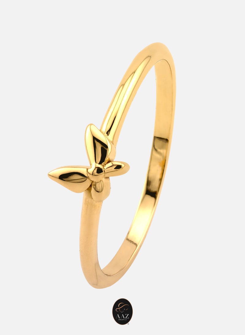 Elegant Butterfly 18K Gold Ring