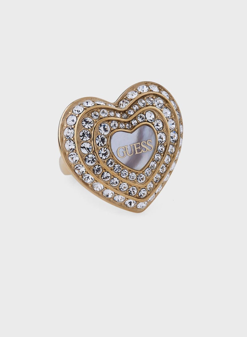 Heart Solitaire Ring