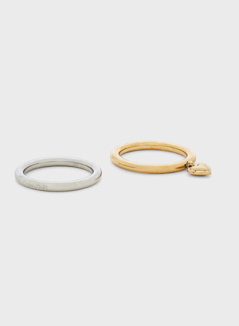 Stainless Steel & Ionic Gold Plated Steel Ring