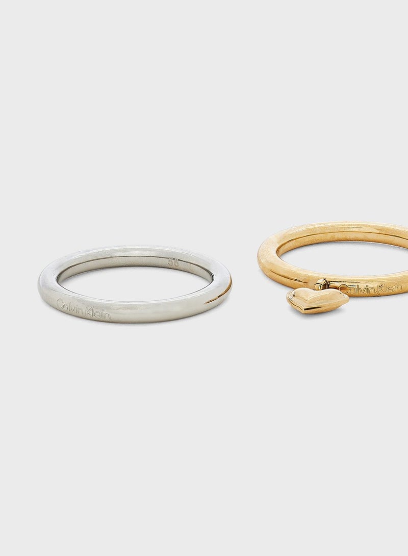 Stainless Steel & Ionic Gold Plated Steel Ring