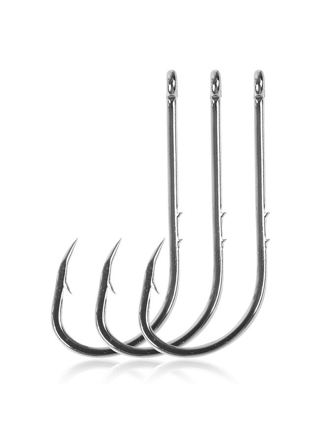 100pcs Double-barbed Fishing Hook Fishhook for Saltwater Freshwater High Carbon Steel