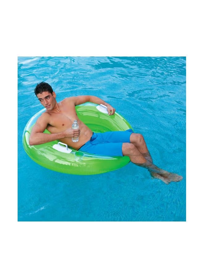 Inflatable Sit N Lounge Pool Float 119.4 x 119.4 x 22.9cm Color May Vary